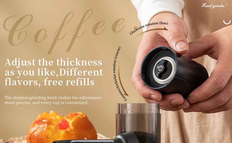 Bearing Adjustable Coffeebe Manual Coffee Grinder Ceramic Grinding Core Professional Double Hand Crank Coffee Grinder CoffeeBean
