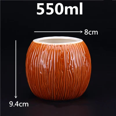 450ml Hawaii Tiki Ceramic Mug – Peralatan Minuman Bertemakan Tropika