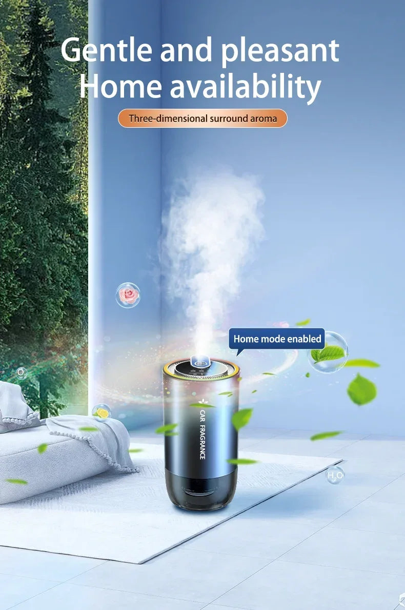 Car Air Freshener Smart Fragrance Diffuser 1000mAh Aroma Humidifier Starry Light Smell Distributor Interior Car Accessories