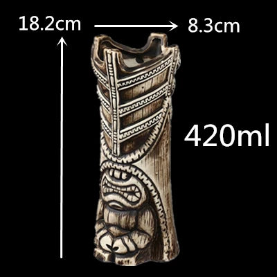 450ml Hawaii Tiki Ceramic Mug – Peralatan Minuman Bertemakan Tropika