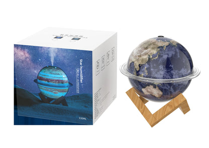 3-in1 Galaxy/Planet Humidifier 7 Colors Night Lamp Portable Aromatherapy Diffuser USB Kids Quiet Atmosphere Creative Gift Deco