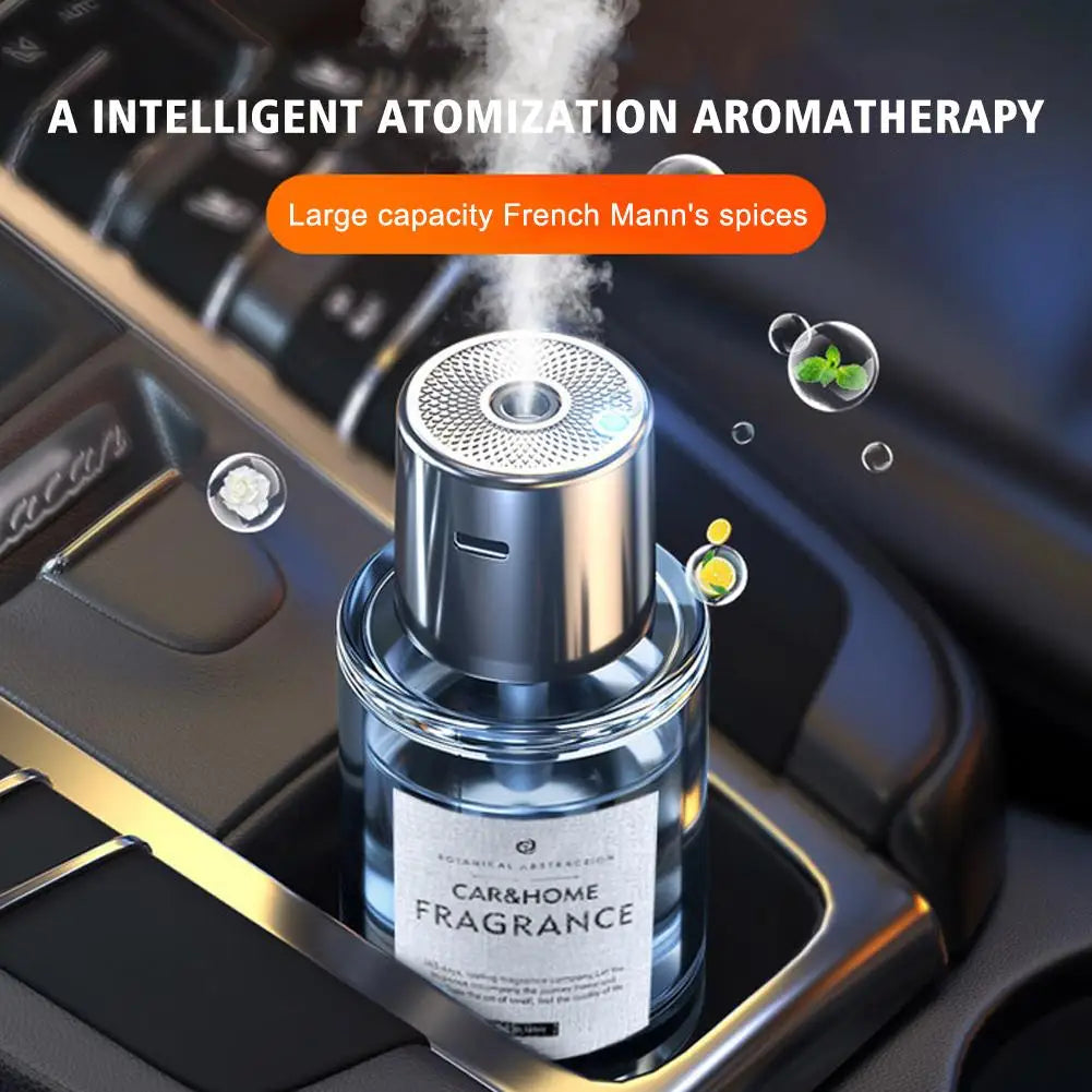 Car Mounted Fragrance Spray Perfume Essential Oil Diffuser Humidifier Intelligent Fragrance Locomotive Large Capacity