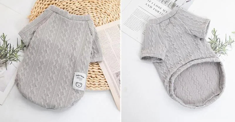 Dog Knitted Sweater Warm Puppy Clothes for Small Dogs Cats Vest Pet Clothing Chihuahua Apparel French Bulldog Costume Pug Coat