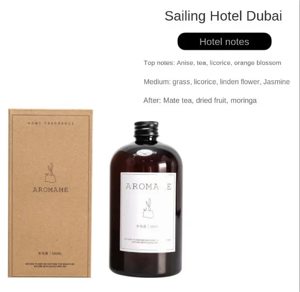 1000ml Burj Al Arab Reed Diffuser Oil Hilton Shangri-La Hotel Lasting Aromatherapy Fragrance Replacement Essential Oils for Home