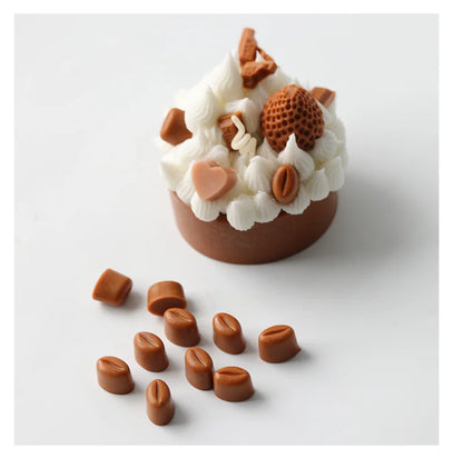 多腔咖啡豆硅胶模具 – DIY蜡烛、肥皂、树脂和烘焙工具