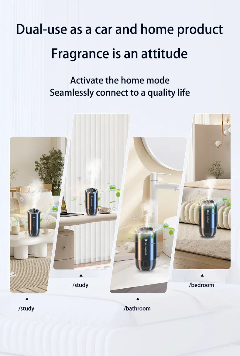 Car Air Freshener Smart Fragrance Diffuser 1000mAh Aroma Humidifier Starry Light Smell Distributor Interior Car Accessories