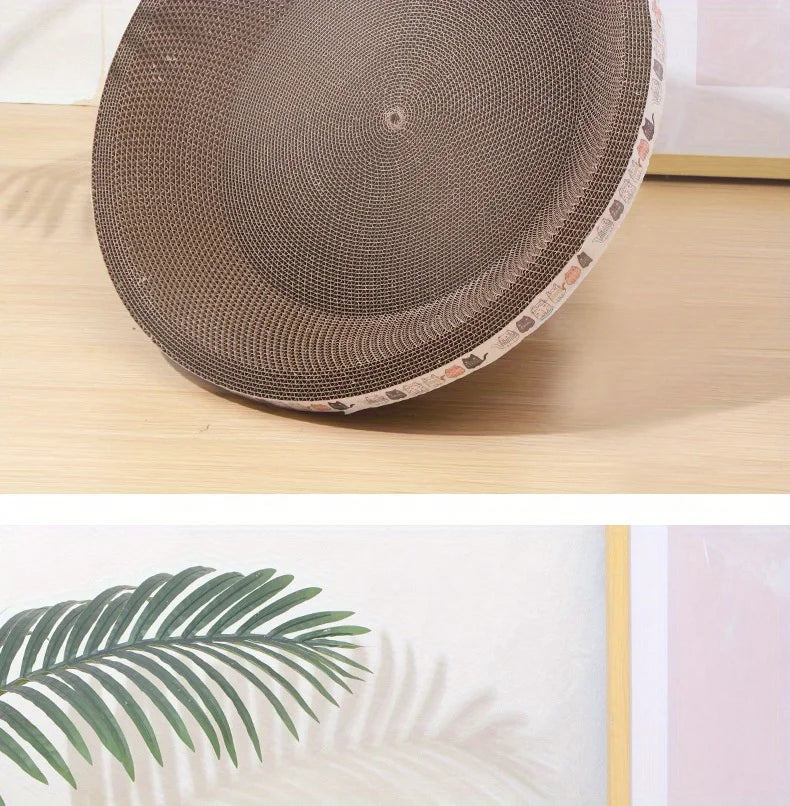 1pc Corrugated Paper Cat Scratcher and Toy Set - Durable and Fun Cat Scratching Pad for Happy and Healthy Felines