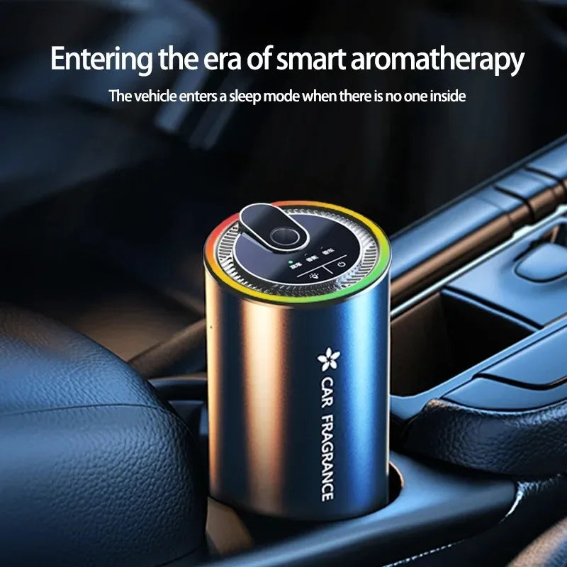 Car Air Freshener Smart Fragrance Diffuser 1000mAh Aroma Humidifier Starry Light Smell Distributor Interior Car Accessories