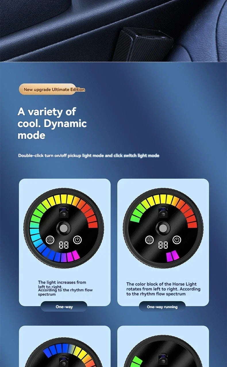 Smart Car Air Freshener Rechargeable Aroma Diffuser 5 Levels of Adjustable Intelligent  Diffuser Pickup Light Starry Sky Summit