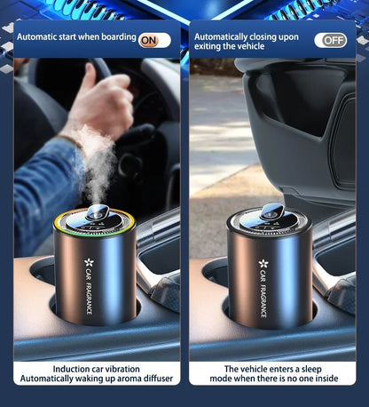 Car Air Freshener Smart Fragrance Diffuser 1000mAh Aroma Humidifier Starry Light Smell Distributor Interior Car Accessories