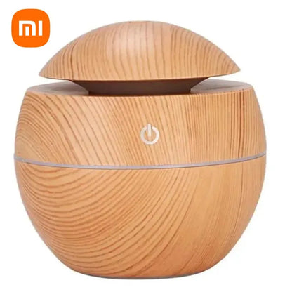 Xiaomi USB Ultrasonic Aroma Diffuser & Cool Mist Humidifier – Wood Grain Design for Home & Office