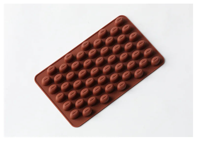 多腔咖啡豆硅胶模具 – DIY蜡烛、肥皂、树脂和烘焙工具
