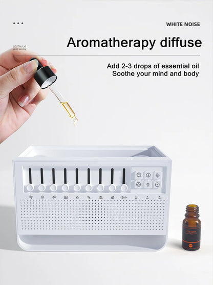 Penyebar &amp; Pelembap Udara Api 3-dalam-1 | Ultrasonik Aromaterapi | 8 White Noise &amp; Pemain Muzik Bluetooth