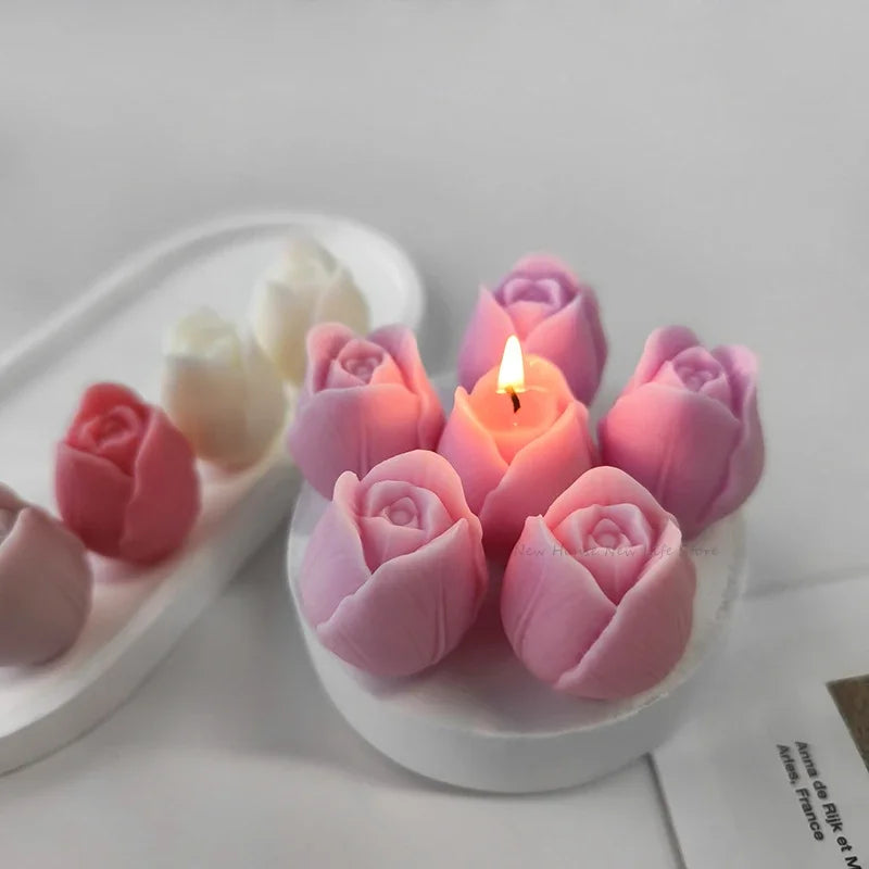 3D Tulip Silicone Mold – DIY Candle, Soap, and Craft Making Supplies