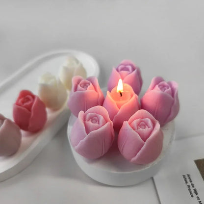 3D Tulip Silicone Mold – DIY Candle, Soap, and Craft Making Supplies
