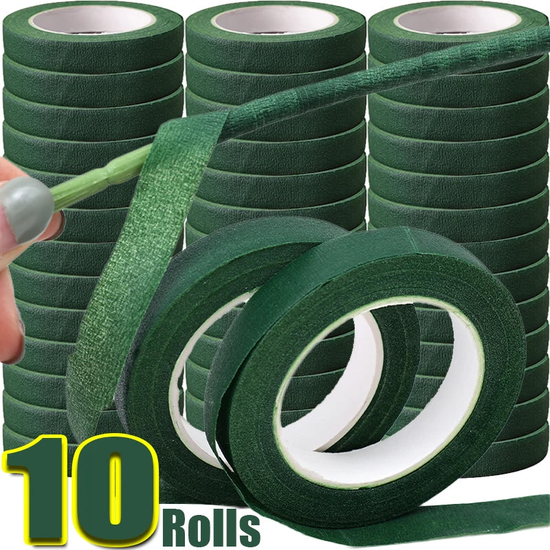 Self-Adhesive Green Floral Tape – DIY Flower Wrapping for Bouquets & Crafts