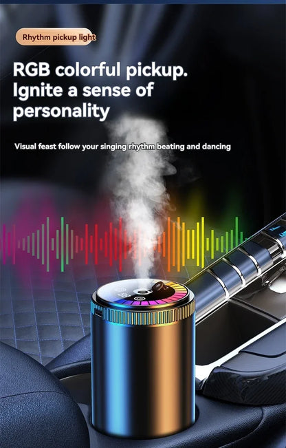 Smart Car Air Freshener Rechargeable Aroma Diffuser 5 Levels of Adjustable Intelligent  Diffuser Pickup Light Starry Sky Summit