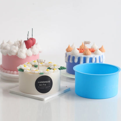 3D Cake-Shaped Silicone Molds – Realistic Dessert-Inspired Candle & Baking Molds