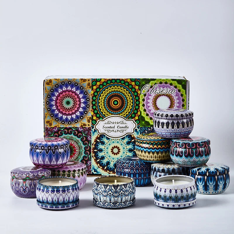 Set Lilin Bau Obisesio 12 Keping – Lilin Aromaterapi Lilin Soya Semulajadi untuk Rumah &amp; Relaksasi 