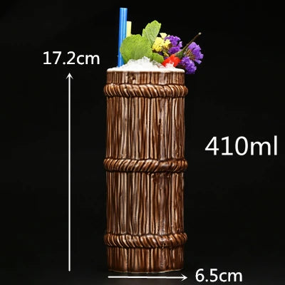 450ml Hawaii Tiki Ceramic Mug – Peralatan Minuman Bertemakan Tropika