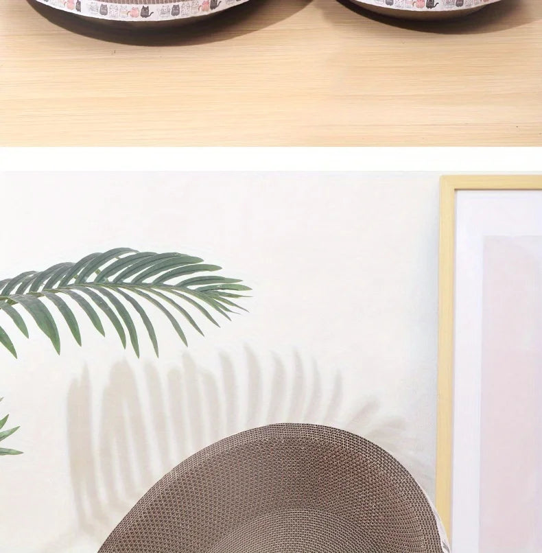 1pc Corrugated Paper Cat Scratcher and Toy Set - Durable and Fun Cat Scratching Pad for Happy and Healthy Felines