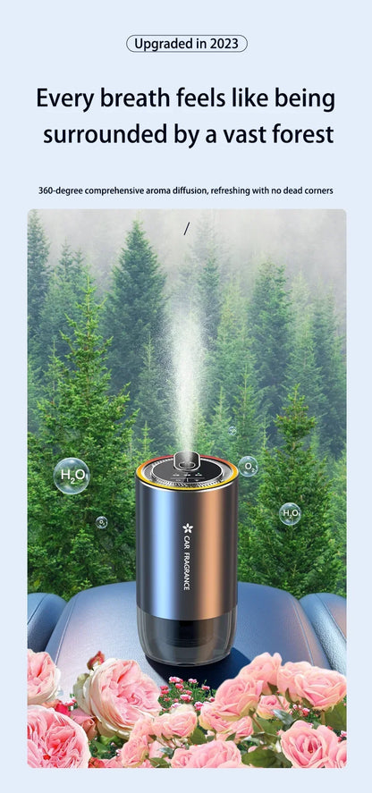 Car Air Freshener Smart Fragrance Diffuser 1000mAh Aroma Humidifier Starry Light Smell Distributor Interior Car Accessories