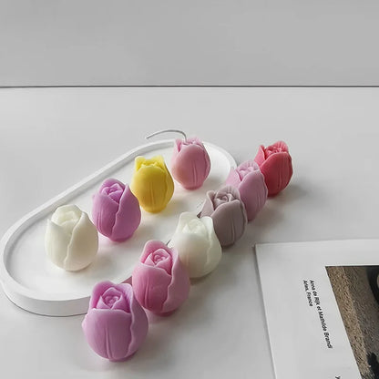 3D Tulip Silicone Mold – DIY Candle, Soap, and Craft Making Supplies