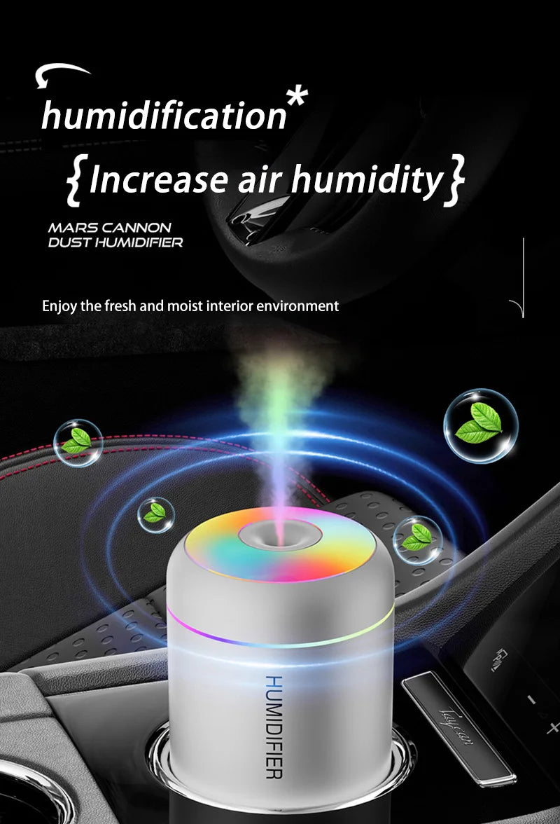 Xiaomi Mini Car Air Humidifier USB Electric Aroma Diffuser Essential Oil Purifier Aromatherapy Mist Maker Lights in Car Home