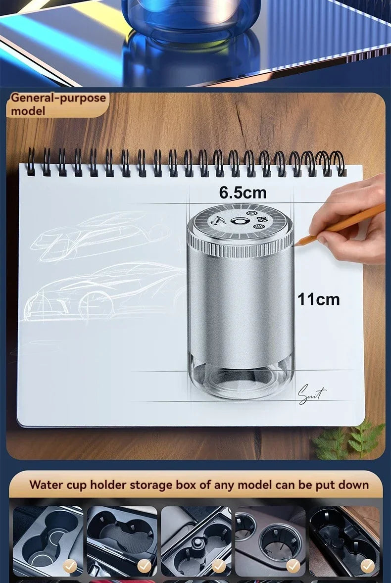 Smart Car Air Freshener Rechargeable Aroma Diffuser 5 Levels of Adjustable Intelligent  Diffuser Pickup Light Starry Sky Summit