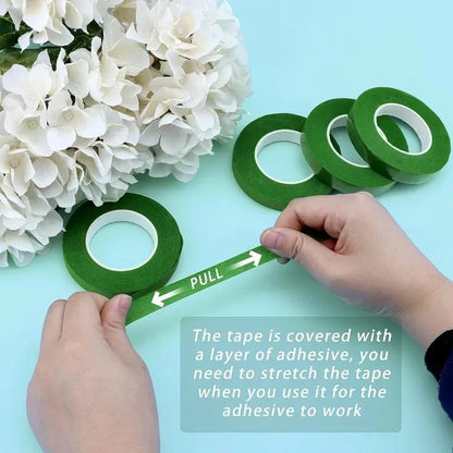 Self-Adhesive Green Floral Tape – DIY Flower Wrapping for Bouquets & Crafts
