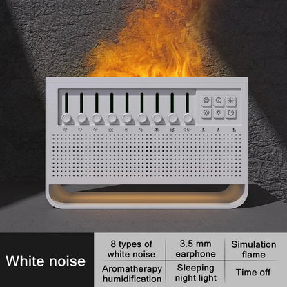 Penyebar &amp; Pelembap Udara Api 3-dalam-1 | Ultrasonik Aromaterapi | 8 White Noise &amp; Pemain Muzik Bluetooth