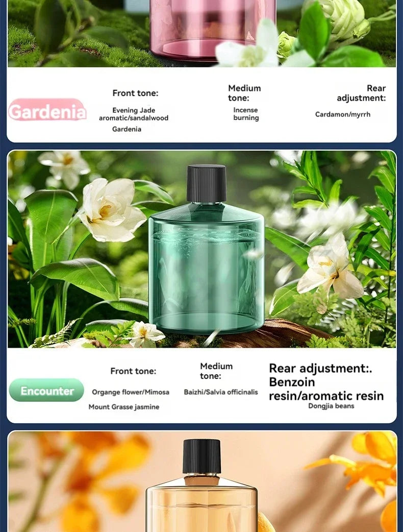 Smart Car Air Freshener Rechargeable Aroma Diffuser 5 Levels of Adjustable Intelligent  Diffuser Pickup Light Starry Sky Summit