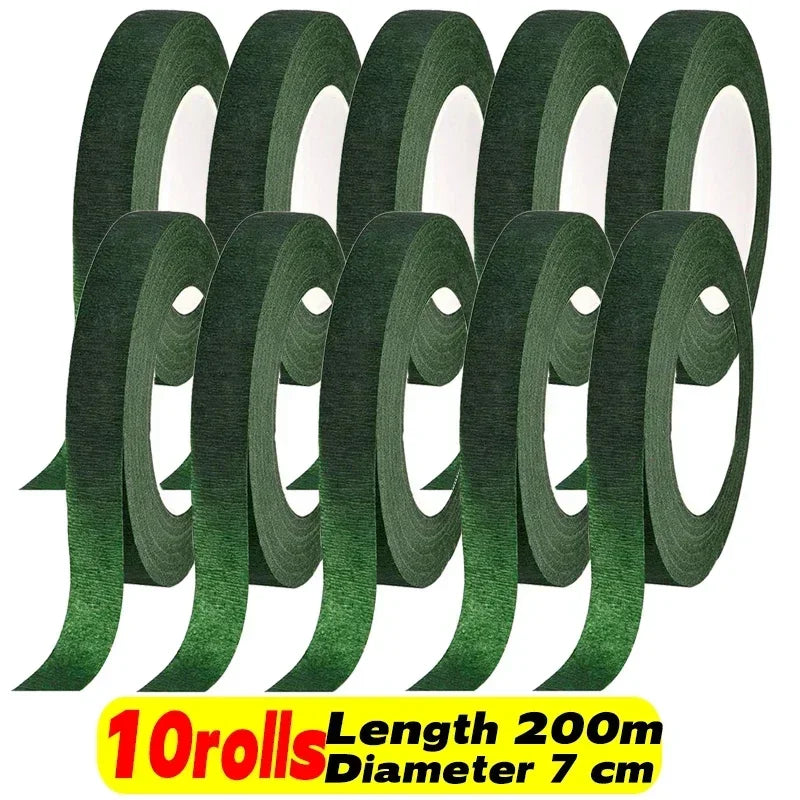 Self-Adhesive Green Floral Tape – DIY Flower Wrapping for Bouquets & Crafts