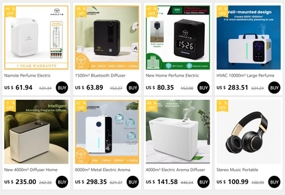 100ML Hotel Room Fragrance Diffuser for Home Air Freshener Scenting Device Air Purifier Humidifier Car Essential Oil Refil