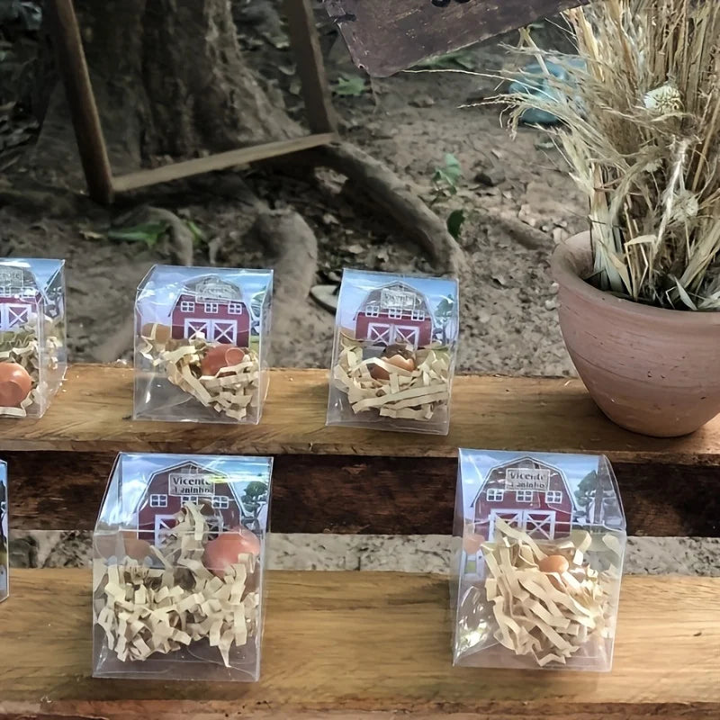 50PCS Kotak Hadiah PVC Jelas – 5x5x5cm Pembungkusan Perkahwinan &amp; Parti Lutsinar yang Telus