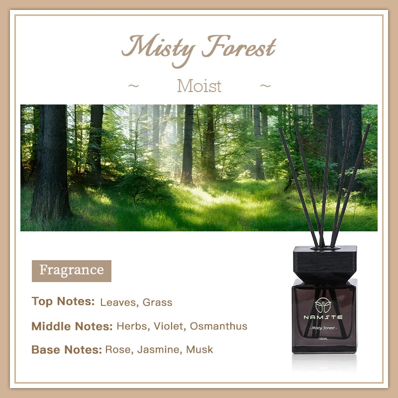 Rattan Essential Oil 100ML Perfume Room Fragrance Replace Aroma Diffuser Flavoring for Home Bathroom Fragrance Air Freshener