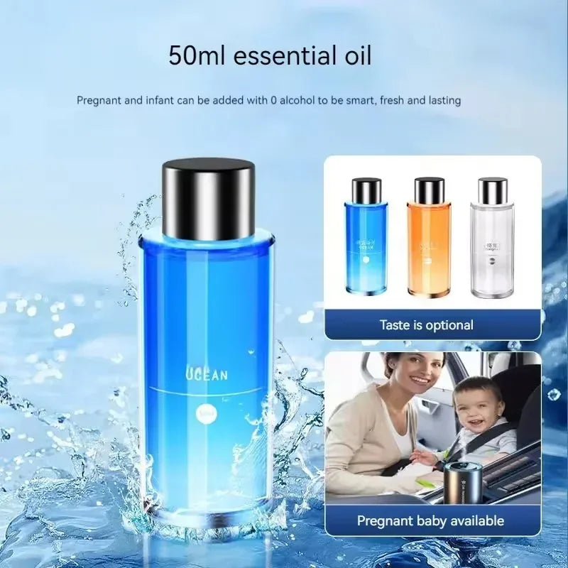 Car Air Freshener Smart Fragrance Diffuser 1000mAh Aroma Humidifier Starry Light Smell Distributor Interior Car Accessories