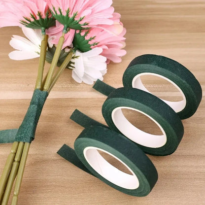 Self-Adhesive Green Floral Tape – DIY Flower Wrapping for Bouquets & Crafts