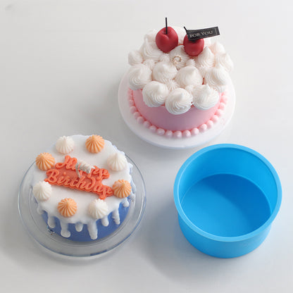 3D Cake-Shaped Silicone Molds – Realistic Dessert-Inspired Candle & Baking Molds