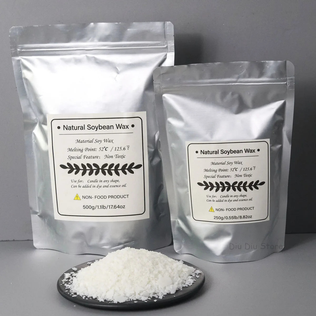 100% Natural Soy Wax Granules – Additive-Free, Smokeless Candle Making Wax (100g - 1KG)