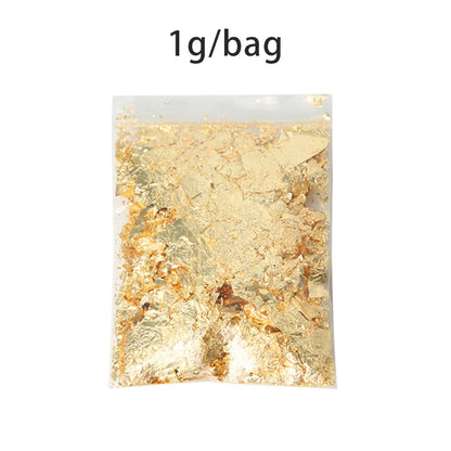 Serpihan Kerajang Emas, Perak &amp; Mawar Emas – 1g-3g Daun Metalik untuk Membuat Lilin, Kraf &amp; Hiasan DIY