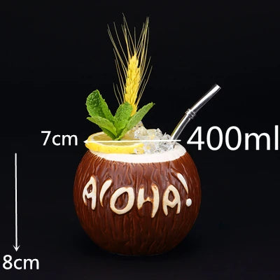 450ml Hawaii Tiki Ceramic Mug – Peralatan Minuman Bertemakan Tropika