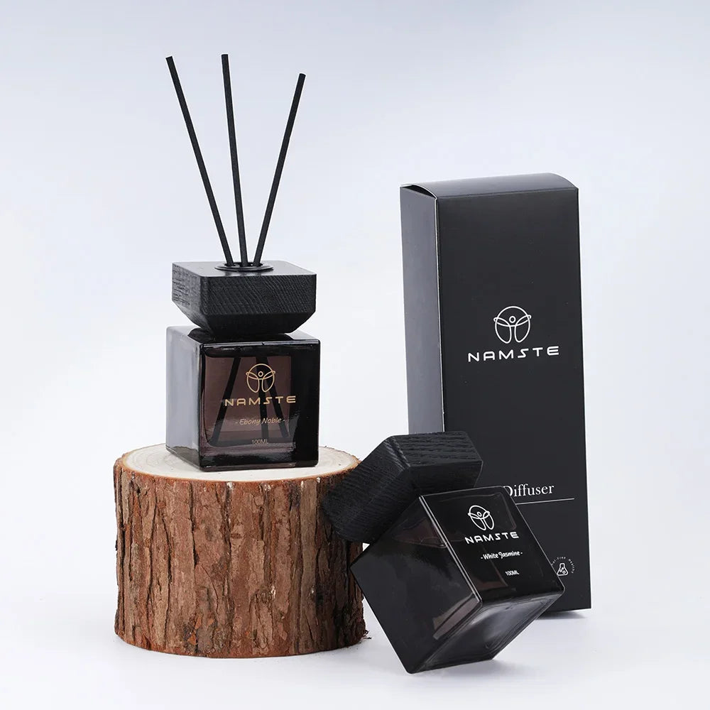 NAMSTE 100ML Reed Diffuser Set Siri Wangian Hotel Aromaterapi Tanpa Api Dalaman Wangian Tahan Lama Deodoran Bilik Mandi