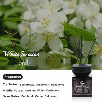 NAMSTE 100ML Reed Diffuser Set Siri Wangian Hotel Aromaterapi Tanpa Api Dalaman Wangian Tahan Lama Deodoran Bilik Mandi