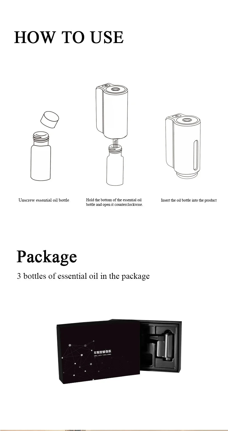 Penyegar &amp; Pelembap Udara Kereta – Penyebar Aroma Dwi-Fungsi dengan Minyak Pati