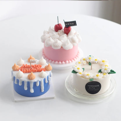 3D Cake-Shaped Silicone Molds – Realistic Dessert-Inspired Candle & Baking Molds