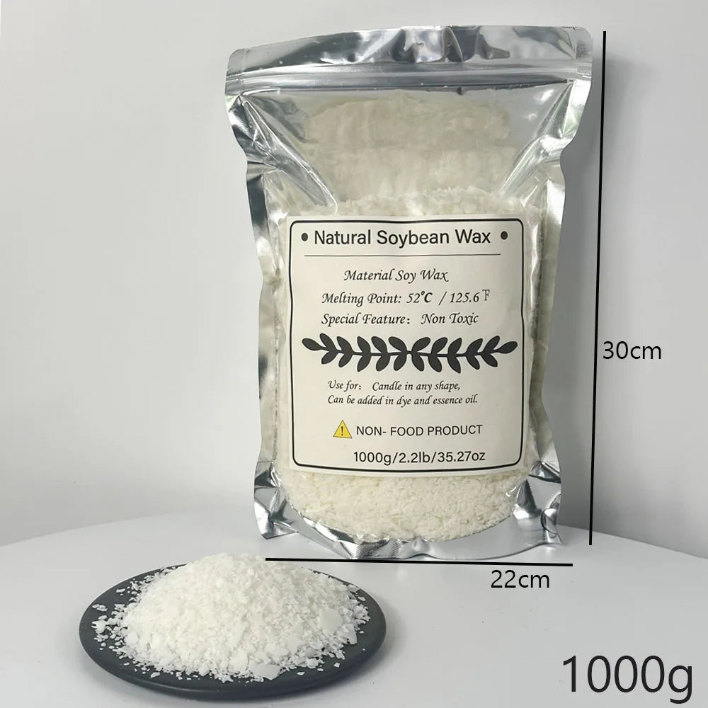 100% Natural Soy Wax Granules – Additive-Free, Smokeless Candle Making Wax (100g - 1KG)