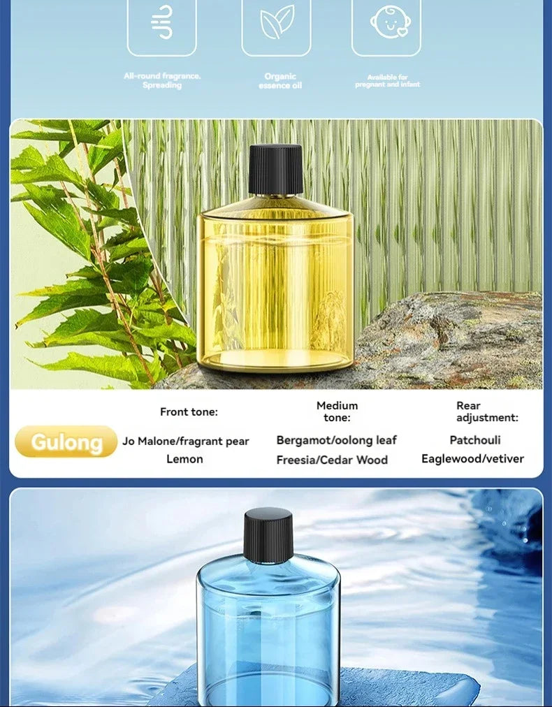 Smart Car Air Freshener Rechargeable Aroma Diffuser 5 Levels of Adjustable Intelligent  Diffuser Pickup Light Starry Sky Summit