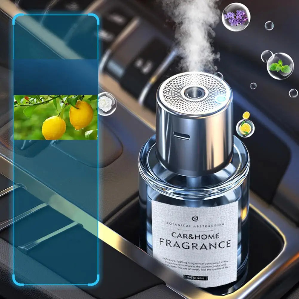 Car Mounted Fragrance Spray Perfume Essential Oil Diffuser Humidifier Intelligent Fragrance Locomotive Large Capacity