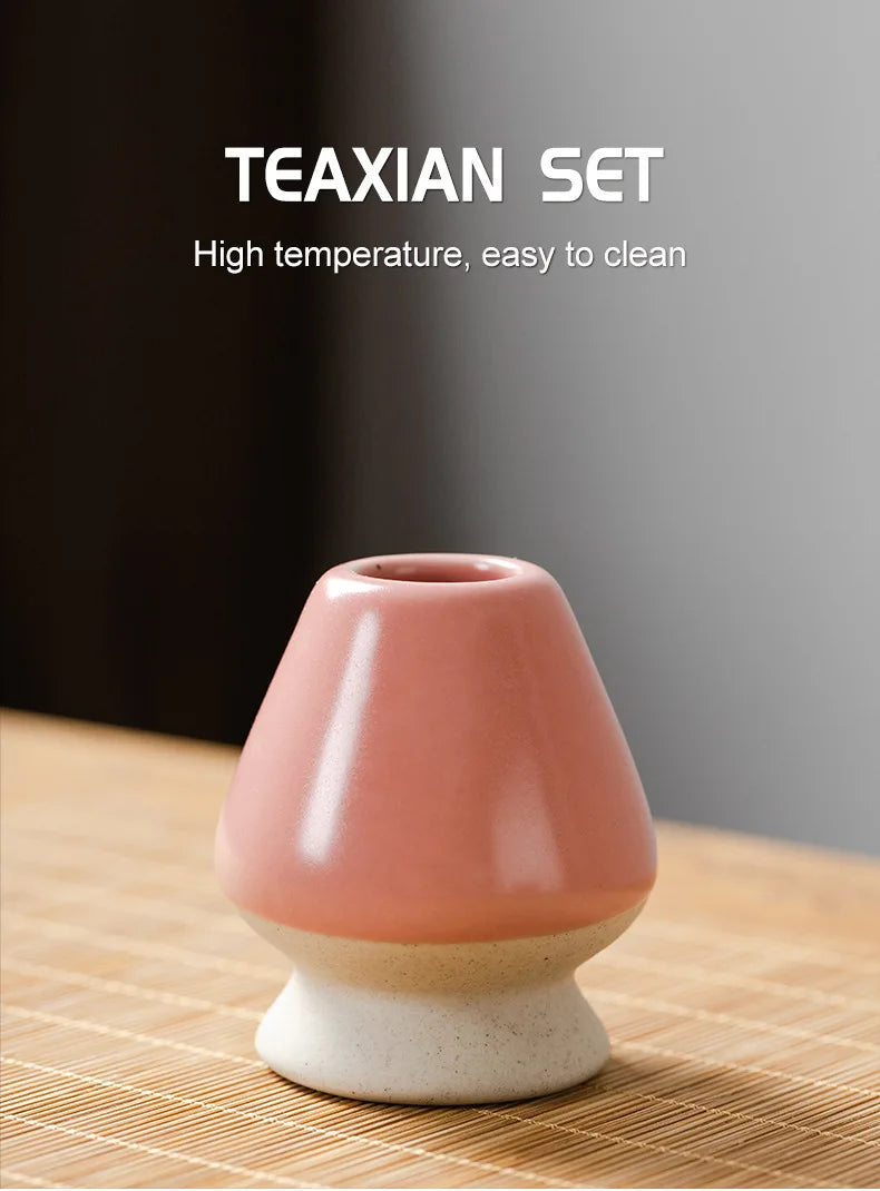 9PCS Japanese Matcha Set with Ceramic Bowl Bamboo Matcha Whisk and Tea Scoop for Tea Lovers Gifts Tea-Making Tools Accessories